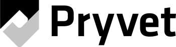schwarz-graues Logo von Pryvet