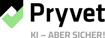 schwarz-grünes Logo von Pryvet mit Slogan